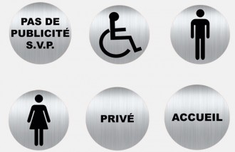 Panneau signalétique en aluminium diamètre 80 mm - Devis sur Techni-Contact.com - 6