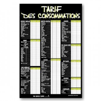 Panneau tarifs des consommations - Devis sur Techni-Contact.com - 2