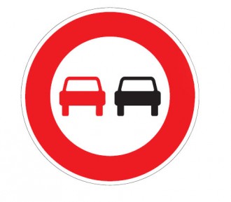 Panneau de signalisation temporaire d'interdiction de dépasser BK - Devis sur Techni-Contact.com - 1