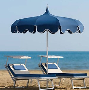 Parasol géant pour plage avec volants - Devis sur Techni-Contact.com - 1