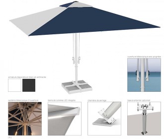 Parasol géant télescopique professionnel - Devis sur Techni-Contact.com - 2