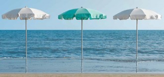 Parasol pour plage à volants