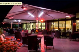 Parasols pour terrasse avec support aluminium