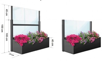 Pare-vent télescopique avec jardinière - Devis sur Techni-Contact.com - 2