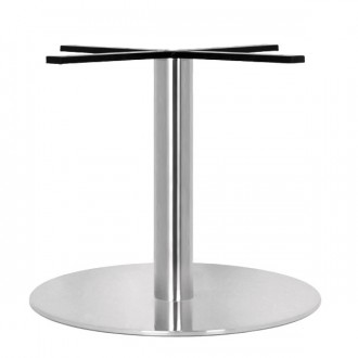 Pied de table en inox brossé pour plateau rond - Devis sur Techni-Contact.com - 1