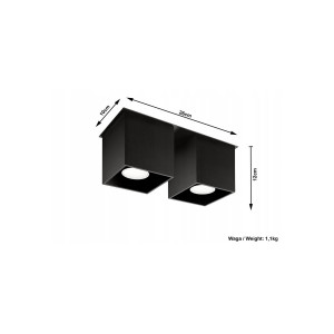 Plafonnier Quad 2 SOLLUX - Devis sur Techni-Contact.com - 3