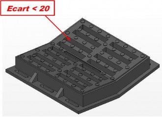 Plaque d'égout PMR à grille concave D 400 - Devis sur Techni-Contact.com - 1