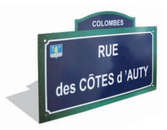 Plaque de rue avec fronton - Devis sur Techni-Contact.com - 1