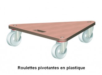 Plateau roulant triangulaire en contreplaqué - Devis sur Techni-Contact.com - 1