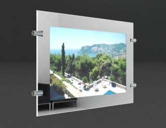 Porte affiche led châssis Miroir - Devis sur Techni-Contact.com - 1