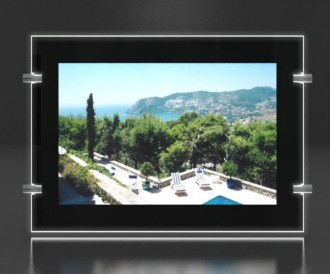 Porte affiche led châssis noir laqué - Devis sur Techni-Contact.com - 2