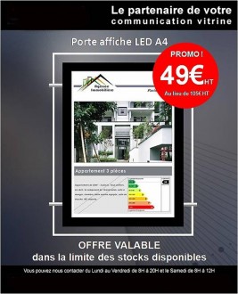 Porte affiche led double face - Devis sur Techni-Contact.com - 1