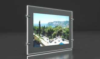 Porte affiche Led silver double face - Devis sur Techni-Contact.com - 1