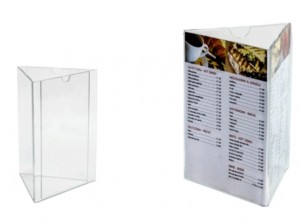 Porte affiche transparent triangulaire - Devis sur Techni-Contact.com - 1