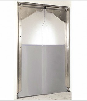 Porte chambre froide en inox et lanières pvc - Devis sur Techni-Contact.com - 2