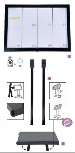 Porte menu LED en acier - Devis sur Techni-Contact.com - 2