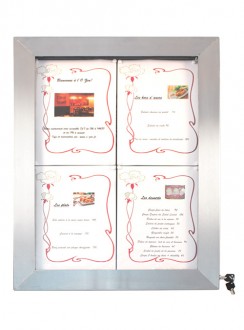 Porte menu en inox à affichage LED - Devis sur Techni-Contact.com - 3