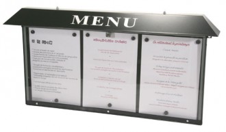 Porte menu extérieur lumineux pour restaurant - Devis sur Techni-Contact.com - 2