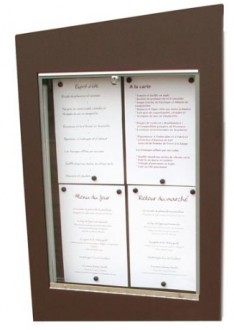 Porte-menu mural vertical extérieur - Devis sur Techni-Contact.com - 1