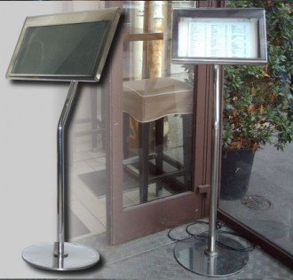 Porte-menu sur pied 2 feuilles A5 - Devis sur Techni-Contact.com - 1