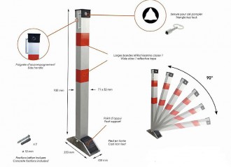 Poteau anti stationnement rabattable - Devis sur Techni-Contact.com - 4