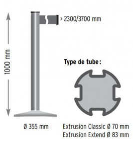 Poteau de sécurité avec sangle - Devis sur Techni-Contact.com - 5