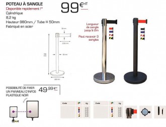 Poteau guidage à sangle - Devis sur Techni-Contact.com - 1