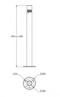 Potelet acier 2 gorges - Devis sur Techni-Contact.com - 5