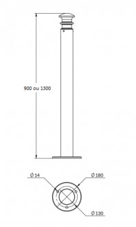 Potelet acier anti stationnement 90 cm Ht - Devis sur Techni-Contact.com - 5