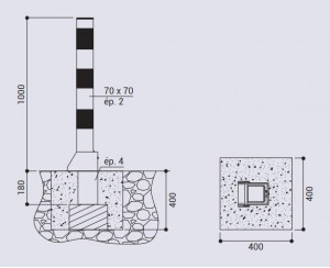 Potelet rabattable pompier - Devis sur Techni-Contact.com - 3