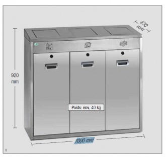 Poubelle tri sélectif inox - Devis sur Techni-Contact.com - 1