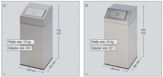 Poubelles tri sélectif inox brossé - Devis sur Techni-Contact.com - 2