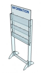 Présentoir plexi brochure sur pieds 6 cases - Devis sur Techni-Contact.com - 3