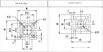 Profilé aluminium 40x40 - Devis sur Techni-Contact.com - 1