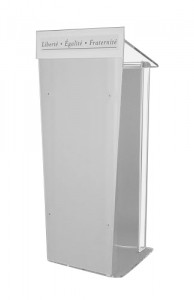 Pupitre colonne plexiglas - Devis sur Techni-Contact.com - 1