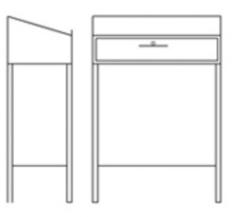 Pupitre sur pieds avec serrure - Devis sur Techni-Contact.com - 2