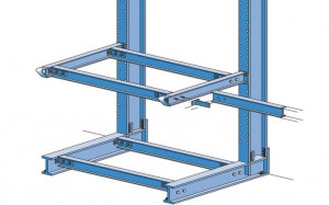  Rayonnage cantilever pour charge lourde