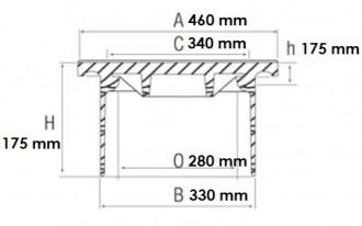 Regard en fonte pour boîte de branchement C 250 - Devis sur Techni-Contact.com - 2