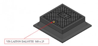 Regard gris en fonte carrée - Devis sur Techni-Contact.com - 1