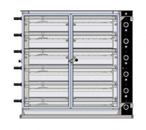 Rôtissoire verticale gaz à radiants moteur à droite  - Devis sur Techni-Contact.com - 1