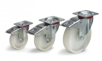 Roues pivotantes avec frein double stop - Devis sur Techni-Contact.com - 1