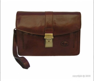 Sacoche cuir marron avec fermeture à clé - Devis sur Techni-Contact.com - 1