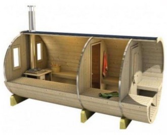 Sauna tonneau en bois - Devis sur Techni-Contact.com - 2