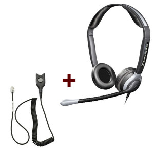 Sennheiser CC540 + cordon de connexion QD - Casque Téléphone Filaire