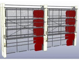 Stockeur rotatif vertical pour vêtements