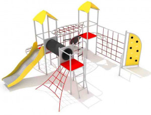 Structure de jeu 3 tours 1 toboggan - Devis sur Techni-Contact.com - 1