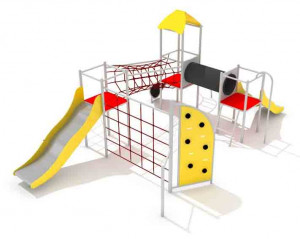 Structure de jeux pour enfant 2 toboggans 3 tours - Devis sur Techni-Contact.com - 1