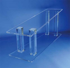 Support plexiglas cercueil