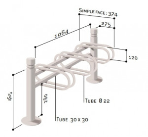 Support pour cycle double face - Devis sur Techni-Contact.com - 4