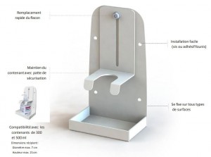 Support pour distributeurs de gel hydroalcoolique - Devis sur Techni-Contact.com - 3